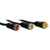 Hama 1,5 m Scart - 3 RCA SCART (21-kontaktiline) 3 x RCA Must