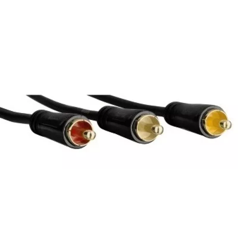 Hama 1,5 m Scart - 3 RCA SCART (21-kontaktiline) 3 x RCA Must