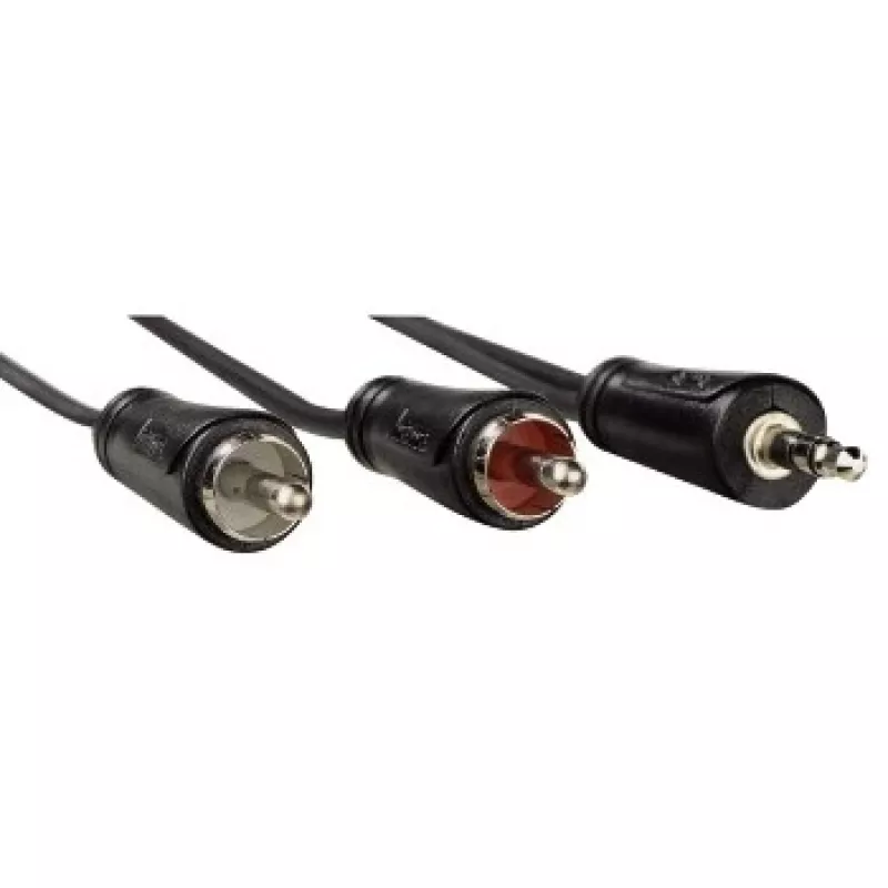 Hama 3,5 mm pesa 2x RCA-le, 5 m helikaabel 2 x RCA Must