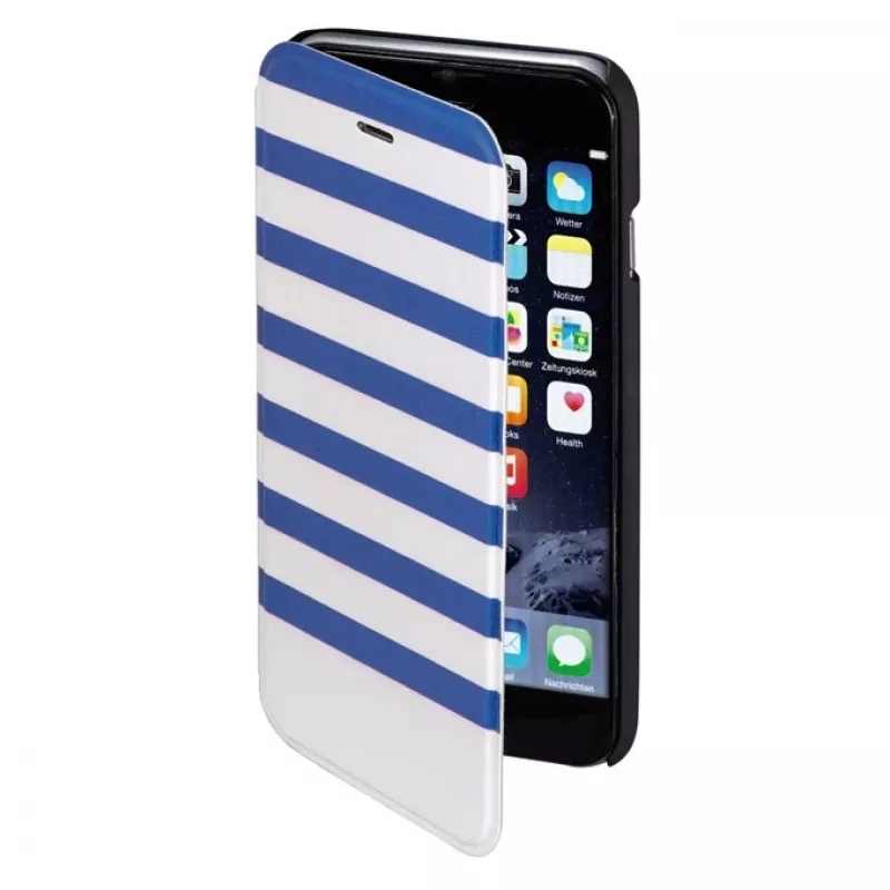 Hama Stripes mobiiltelefoni ümbris 11,9 cm (4,7 tolli) raamatu-ümbris Sinine, Valge