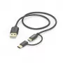 Hama 00201533 USB-kaabel USB 2.0 1 m USB A Micro-USB B Must