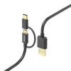 Hama 00201533 USB-kaabel USB 2.0 1 m USB A Micro-USB B Must