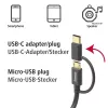 Hama 00201533 USB-kaabel USB 2.0 1 m USB A Micro-USB B Must