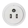 Hama 00223432 toitepistiku adapter tüüp B tüüp C (Europistik)+tüüp F valge