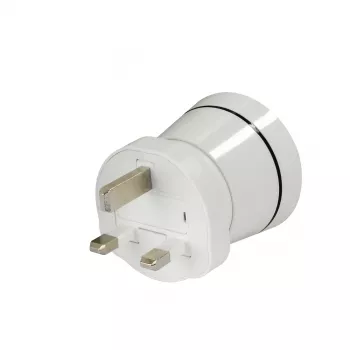 Hama 00223433 toitepistiku adapter Type G (UK), Type C (europistik)+Type F, valge