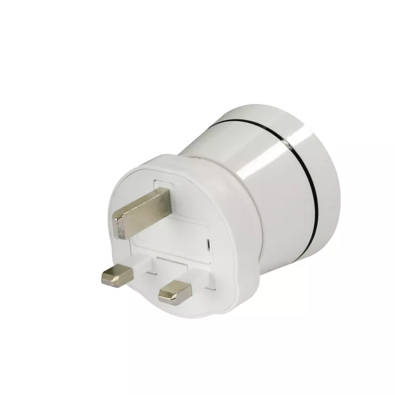 Hama 00223433 toitepistiku adapter Type G (UK), Type C (europistik)+Type F, valge
