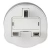 Hama 00223433 toitepistiku adapter Type G (UK), Type C (europistik)+Type F, valge