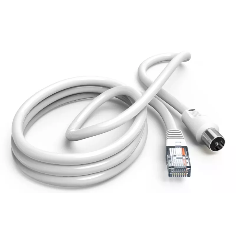 Hama 00205032 koaksiaalkaabel 2,5 m RJ-45 Valge