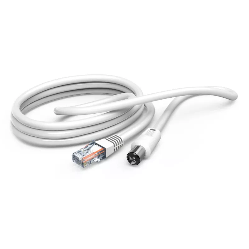 Hama 00205032 koaksiaalkaabel 2,5 m RJ-45 Valge