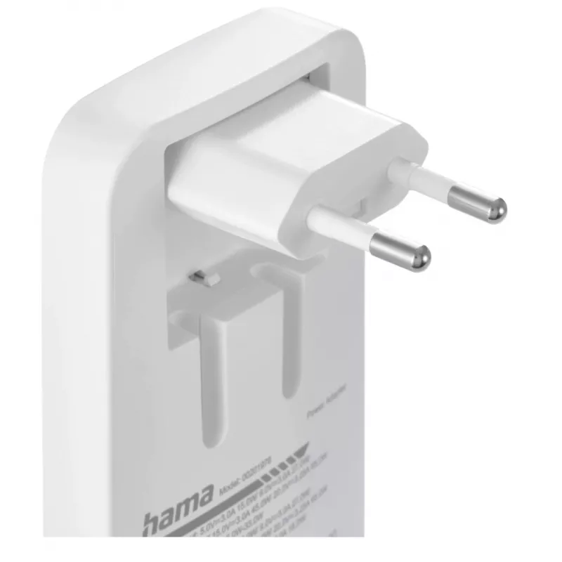 Hama 00125144 mobiilseadmete laadija Peakomplekt, Sülearvuti, Akupank, Nutitelefon, Tahvelarvuti Valge Vahelduvvool Kiirlaadimine Siseruumides