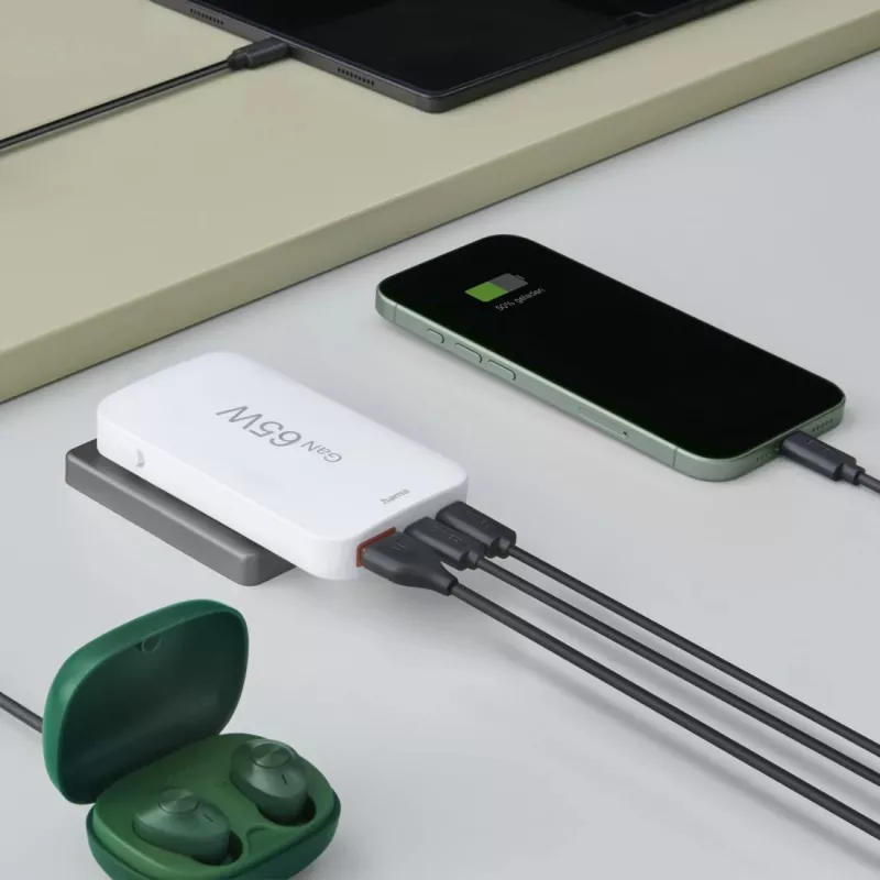 Hama 00125144 mobiilseadmete laadija Peakomplekt, Sülearvuti, Akupank, Nutitelefon, Tahvelarvuti Valge Vahelduvvool Kiirlaadimine Siseruumides