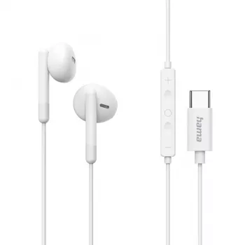 Hama Classy peakomplekt juhtmega kõrvasisesed kõned/muusika USB USB-C valge