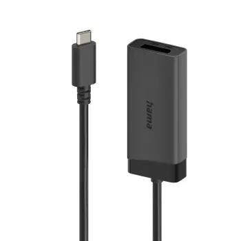 Hama 00202034 videokaabli adapter 0.15 m USB USB-C HDMI + DisplayPort Must