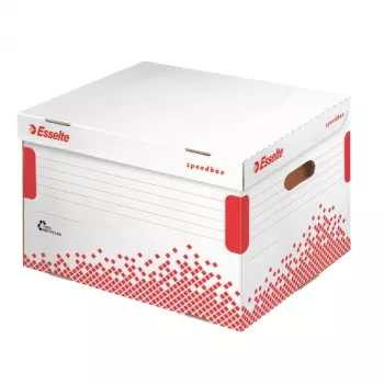 Esselte arhiivikarp Speedbox FSC® LAF, punane, valge, 500 g, 334 x 392 x 301 mm