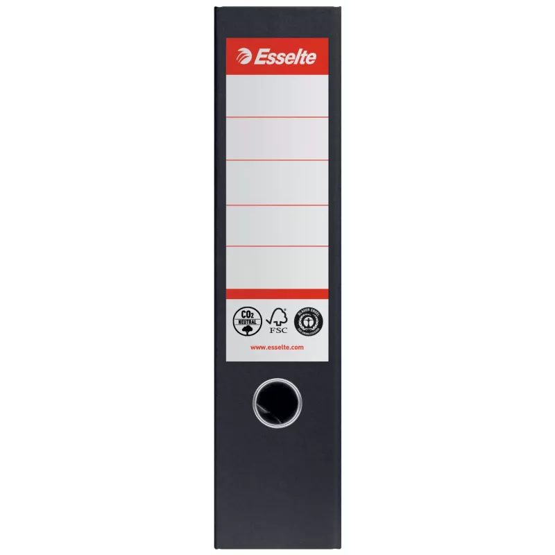 Esselte Lever Arch File No.1, 100% taaskasutatud kartong, A4, hoiustamine, kartong, must, 500 lehte, 80 g/m²