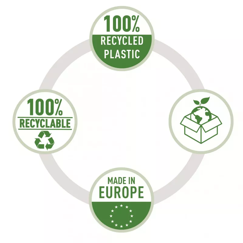 Esselte Recycle Tasku A4, 210 x 297 mm (A4), Läbipaistev, Polüpropüleen (PP), Portree, Ülemine, 0.07 mm
