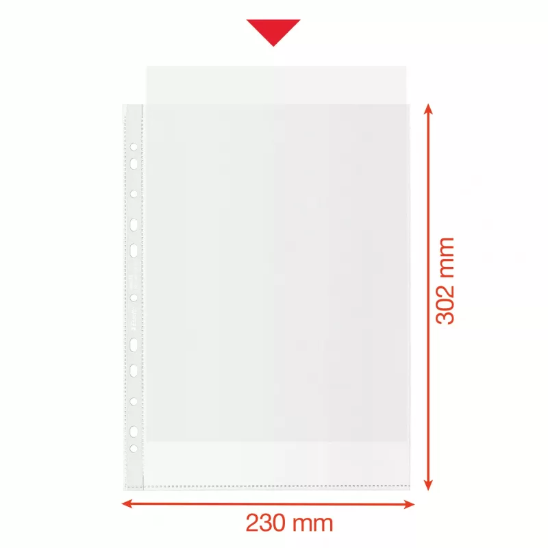 Esselte Recycle Tasku A4, 210 x 297 mm (A4), Läbipaistev, Polüpropüleen (PP), Portree, Ülemine, 0.07 mm