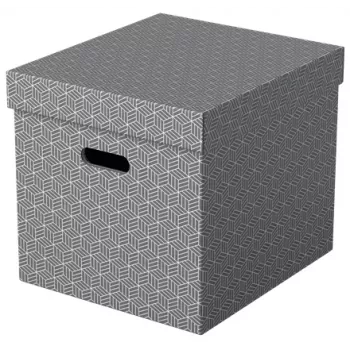 Esselte Home Storage Box Cube, 3 tk pakend, papp, hall, 320 mm, 315 mm, 365 mm, 850 g