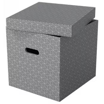 Esselte Home Storage Box Cube, 3 tk pakend, papp, hall, 320 mm, 315 mm, 365 mm, 850 g