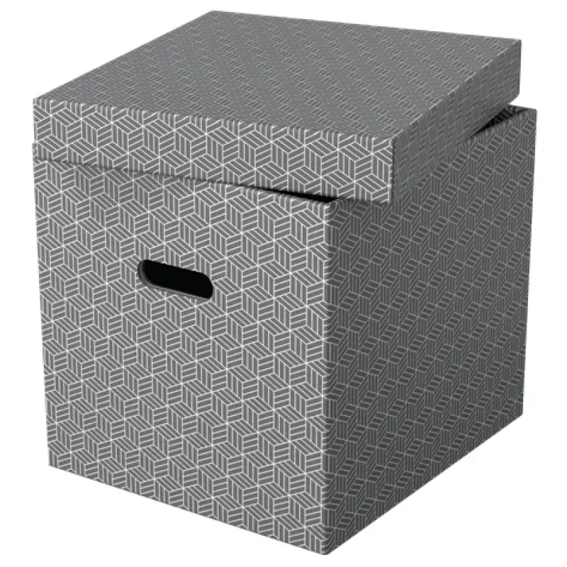 Esselte Home Storage Box Cube, 3 tk pakend, papp, hall, 320 mm, 315 mm, 365 mm, 850 g