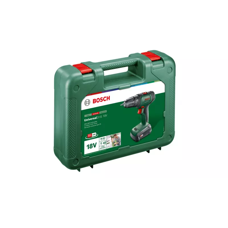 Bosch UniversalDrill 18V 1450 RPM võtmeta 1,2 kg Must, Roheline