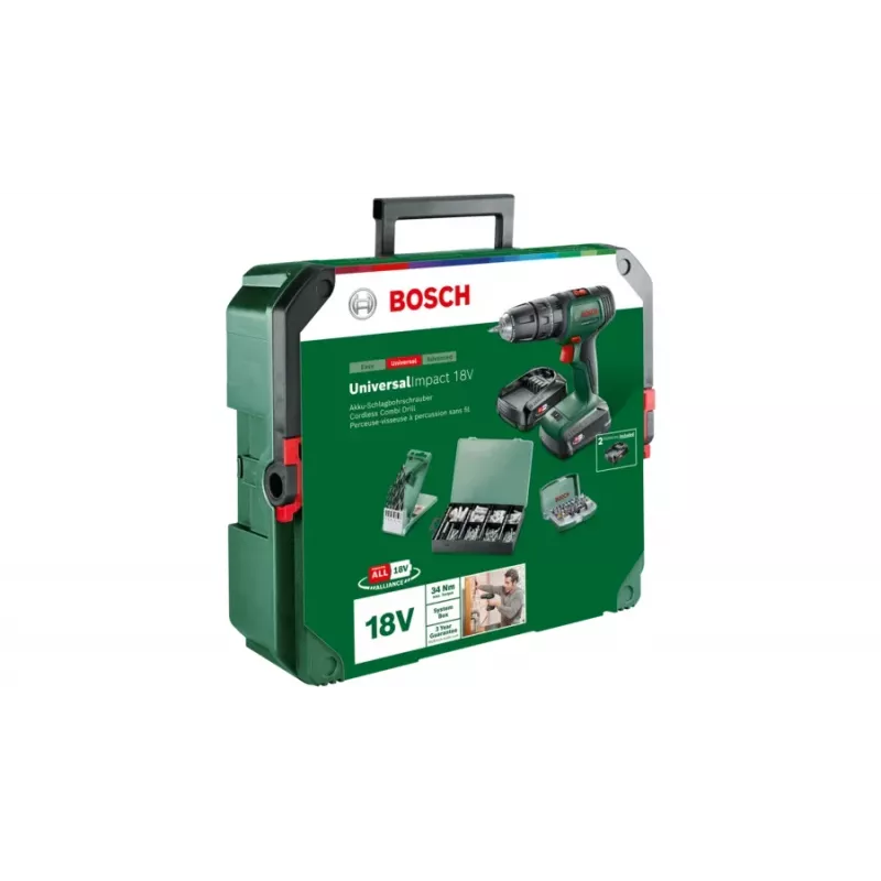 Bosch UniversalImpact 18V 1450 RPM võtmeta 1,3 kg roheline