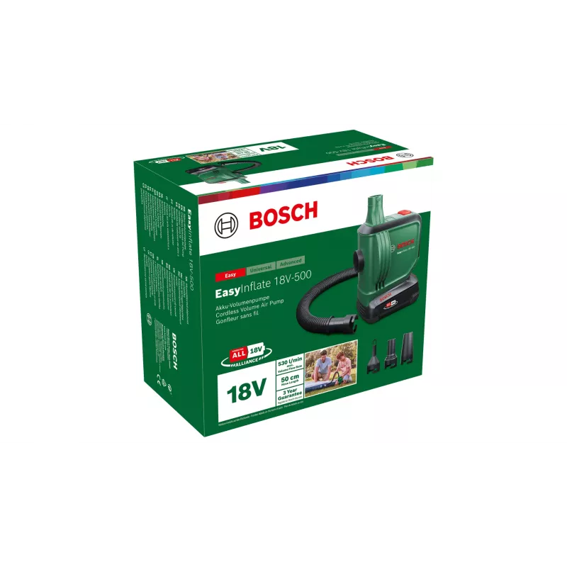 Bosch EasyInflate 18V-500 elektriõhupump 0,03 bar 530 l/min