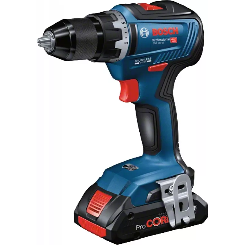 Bosch 0615A5003B Combo Set GSR 18V-55 + GDX 18V-200 + GBH 18V-22, 3x ProCORE18V 4.0 Ah