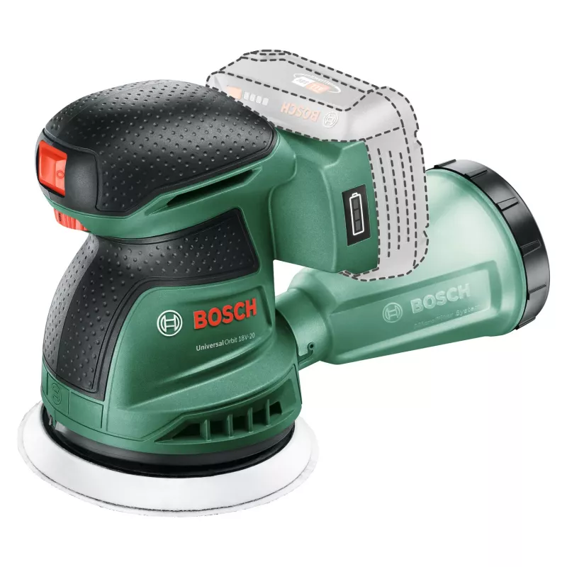 Bosch UniversalOrbit 18V-20 (Baretool), orbitaallihvija, orbitaalne, roheline, Saksamaa, aku, 18 V