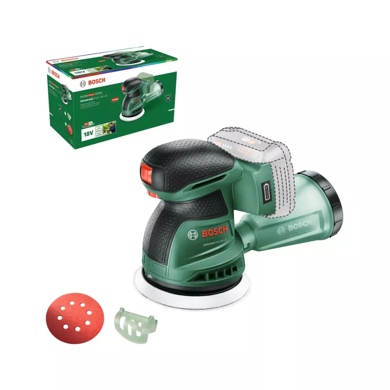 Bosch UniversalOrbit 18V-20 (Baretool), orbitaallihvija, orbitaalne, roheline, Saksamaa, aku, 18 V
