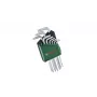 Bosch 1 600 A02 Z9C, L-torx-võtmekomplekt, TX10, TX15, TX20, TX25, TX27, TX30, TX40, TX8, TX9, roheline, hõbedane, teras, plast, 69 mm