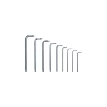 Bosch 1 600 A02 Z9C, L-torx-võtmekomplekt, TX10, TX15, TX20, TX25, TX27, TX30, TX40, TX8, TX9, roheline, hõbedane, teras, plast, 69 mm