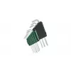Bosch 1 600 A02 Z9C, L-torx-võtmekomplekt, TX10, TX15, TX20, TX25, TX27, TX30, TX40, TX8, TX9, roheline, hõbedane, teras, plast, 69 mm