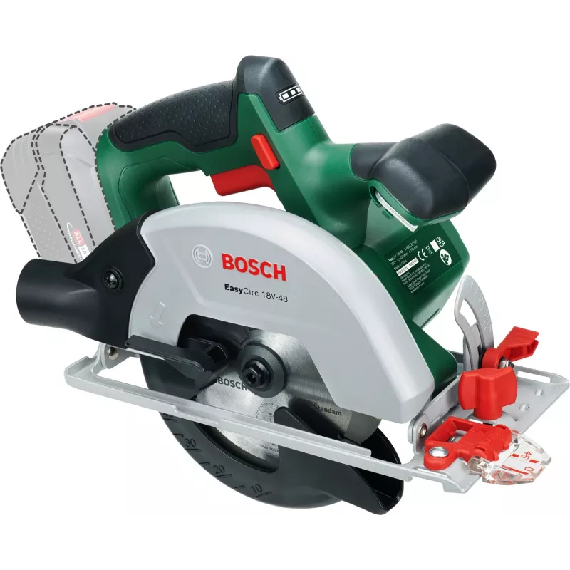Bosch EasyCirc 18V-48 (paljas tööriist, karp), Puit, Roheline, 25 cm, 4200 p/min, 9 cm, 2 cm