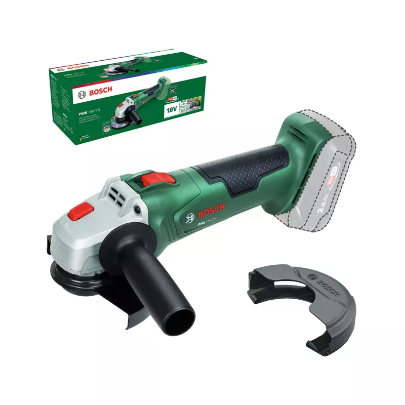Boschi nurklihvija PWS 18V-70 (paljas tööriist, 125 mm, karp), 10000 p/min, 12,5 cm, aku, 2 kg