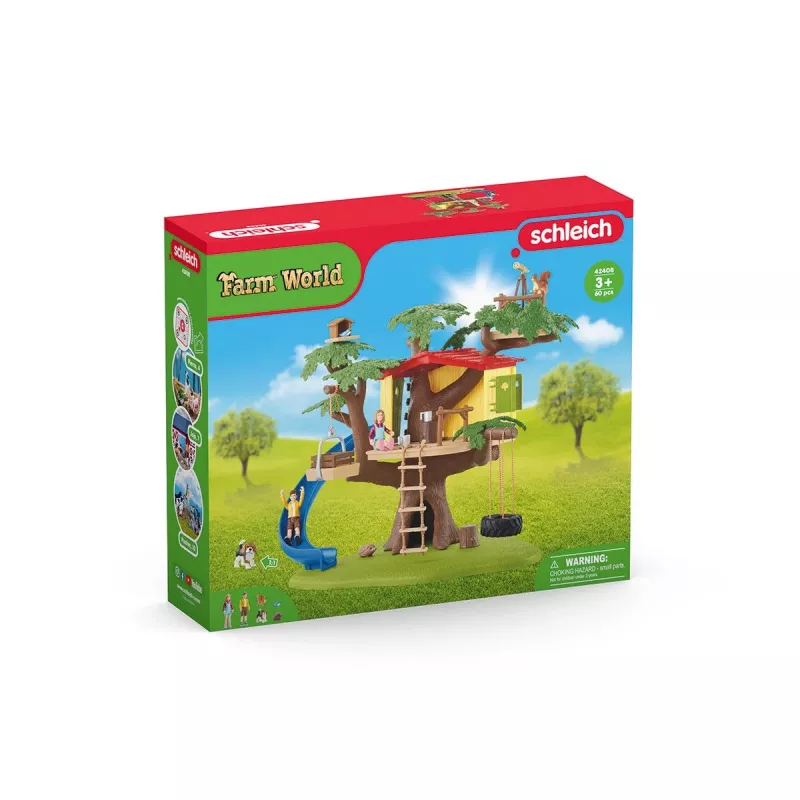 schleich FARM WORLD Seiklus-puumaja, Talu, Taluloomad/talumänguasjad, 3 a, Mitmevärviline, Plastik