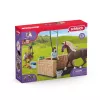 schleich HORSE CLUB Pesemisala koos Emily ja Lunaga, Loom, Hobusetall, Hobused, 5 a, Mitmevärviline, Plastik