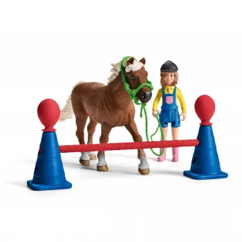 schleich Poni agilitytreening, Agility, Taluloomad / talumänguasjad, 3 a, Mitmevärviline, Plast