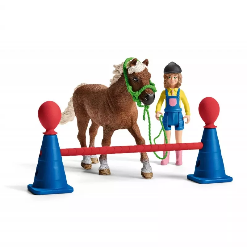 schleich Poni agilitytreening, Agility, Taluloomad / talumänguasjad, 3 a, Mitmevärviline, Plast