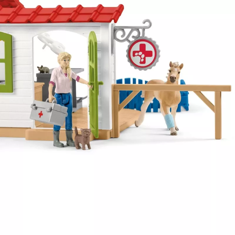schleich Veterinaarpraksis koos lemmikloomadega, Talu, Taluloomad / talumänguasjad, 3 a, Mitmevärviline