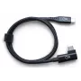 Ochno 70 cm must USB-C kaabel, nurga all, 0.7 m, USB C, USB C, USB 3.2 Gen 2 (3.1 Gen 2), 10 Gbit/s, Valge