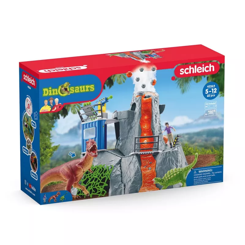 Animal Schleich Dinosaurs Volcano Expedition Base Camp Mitmevärviline 42564