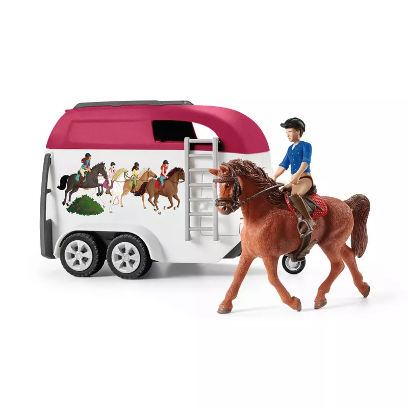 schleich HORSE CLUB Hobuste seiklused auto ja haagisega, Action/Adventure, Telkimine, Hobused, 5 aastat, Mitmevärviline, Plast