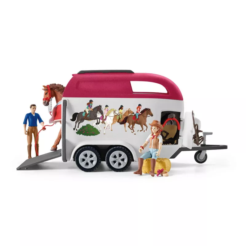 schleich HORSE CLUB Hobuste seiklused auto ja haagisega, Action/Adventure, Telkimine, Hobused, 5 aastat, Mitmevärviline, Plast
