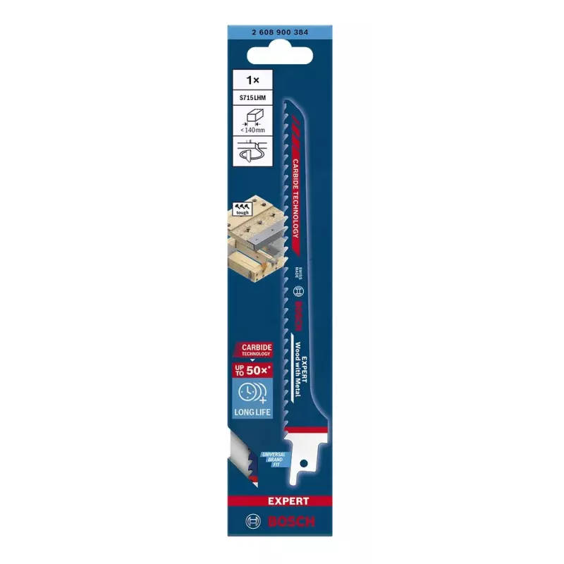 Bosch 2 608 900 384 pusle/tikksae/saagimissaetera Sabre-saetera Kõrge süsinikusisaldusega teras (HCS) 1 tk