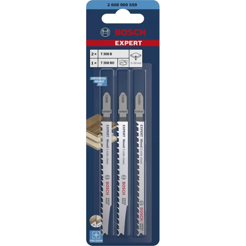 Bosch 2 608 900 559 pusle/tikksae/saageterade saeleht Pusleterade 3 tk