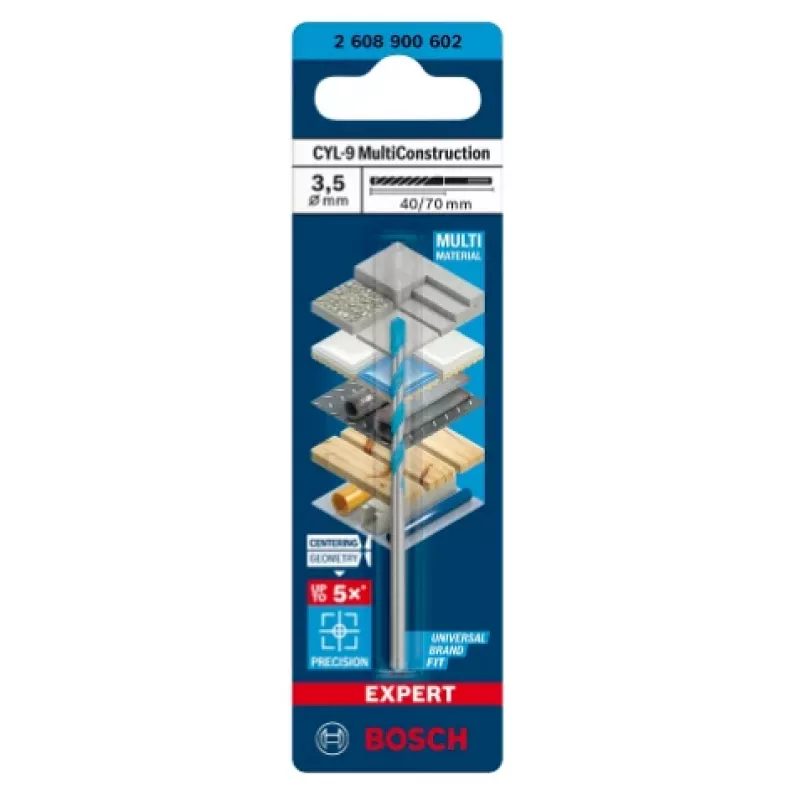 MultiConstruction Drill Bosch EXPERT CYL-92608900602, 3.5 mm läbimõõt, 40 mm pikkus