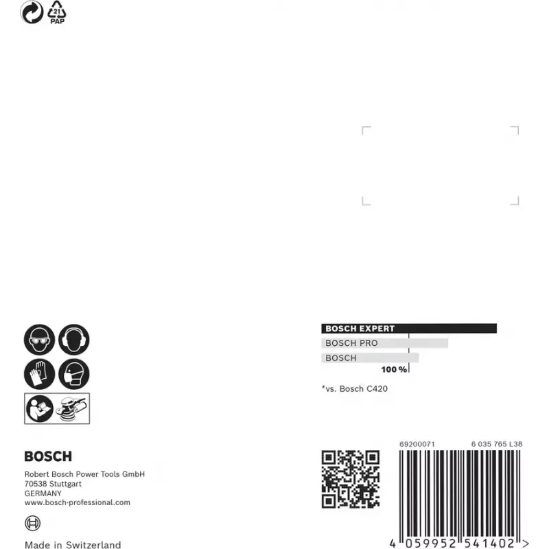Bosch 2 608 900 812 pöördtööriista lihvimis-/lihvimistarvik Puit Lihvpaber