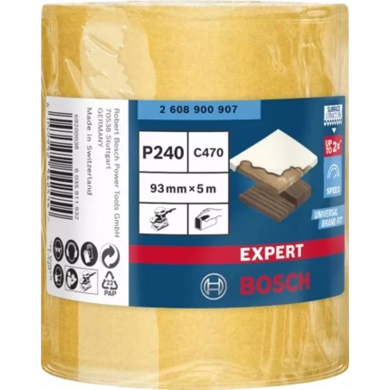 Bosch 2 608 900 907 käsitsi lihvimise tarvik Abrasiivrull 1 tk