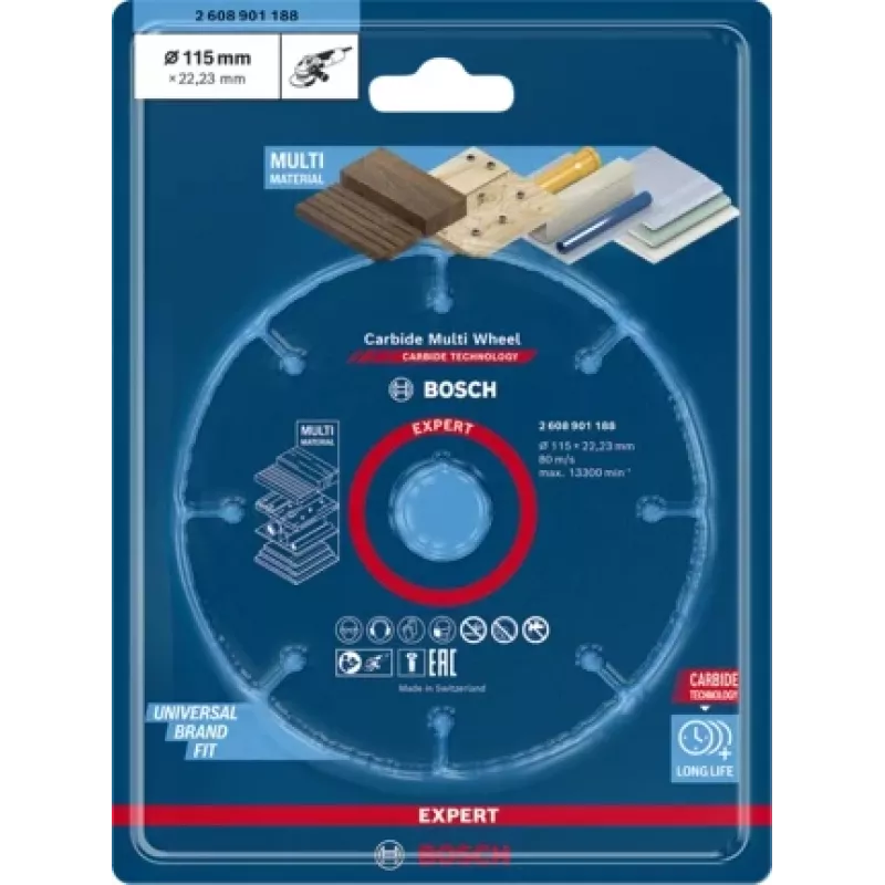 Bosch 2 608 901 188 pöörleva tööriista lihvimis-/lihvimistarvik Plast, Puit Lõikeketas